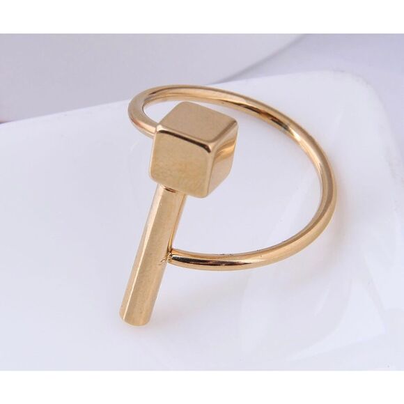 Fashion Stainless Steel Simple Vertical Strip Rubik's Cube size 6 - Picture 3 of 3